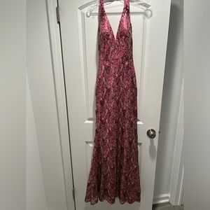 Magenta and gold prom dress
Size 2